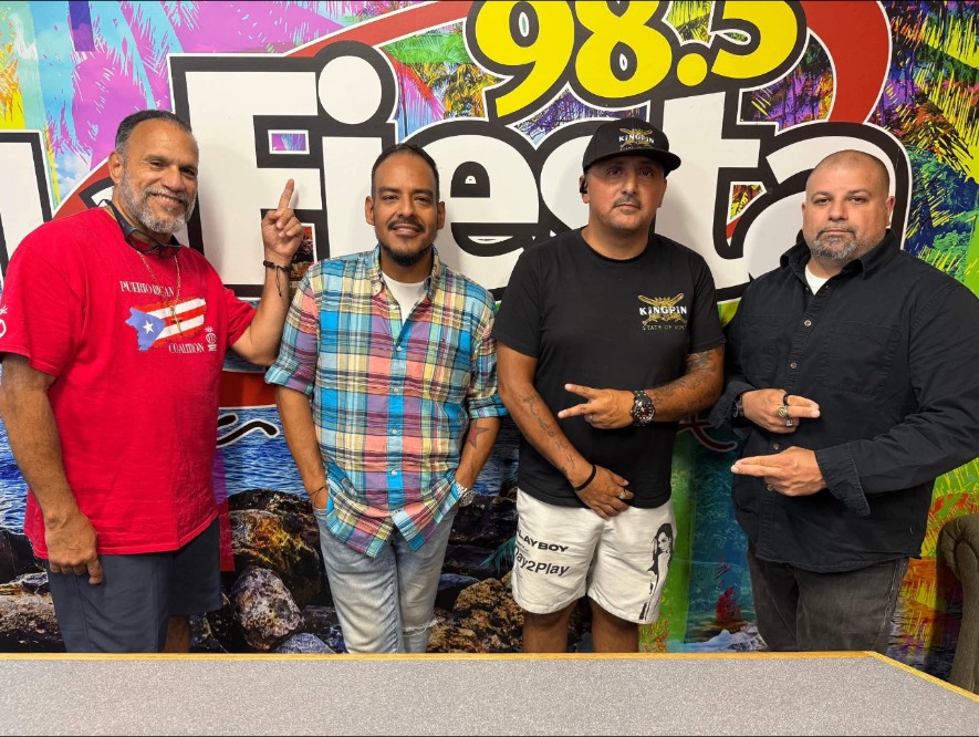 Chapter on air at 98.5 Fiesta · Long Island