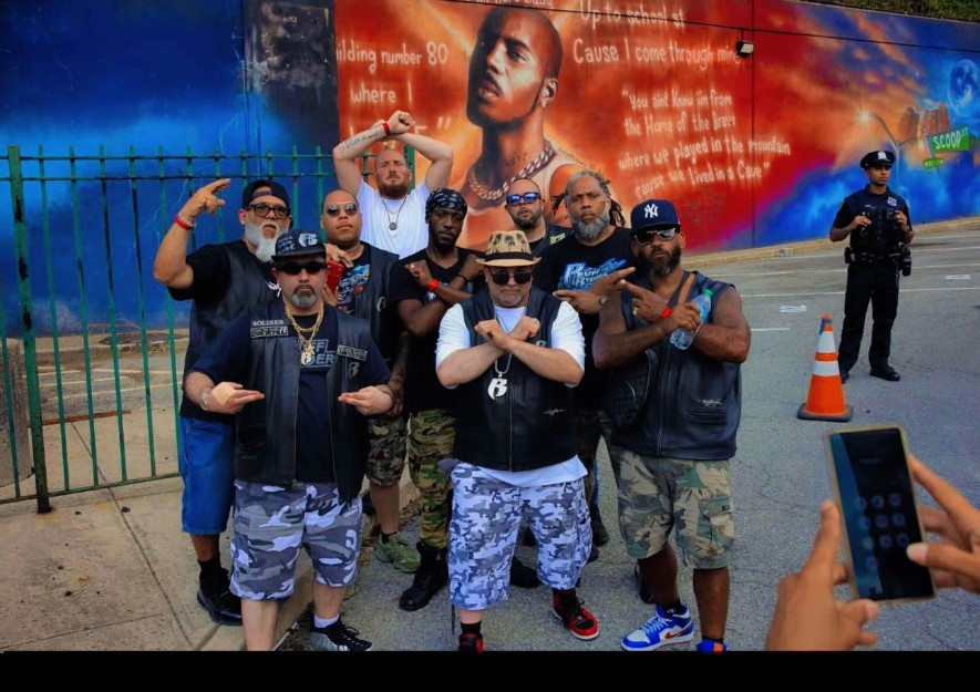 Chapter ride out at the DMX mural · Mott Haven, Bronx